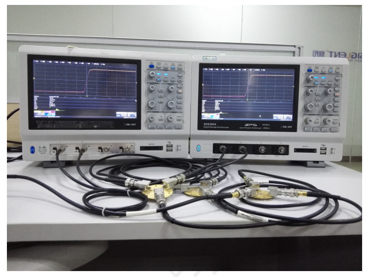 二级功分器连接数字示波器