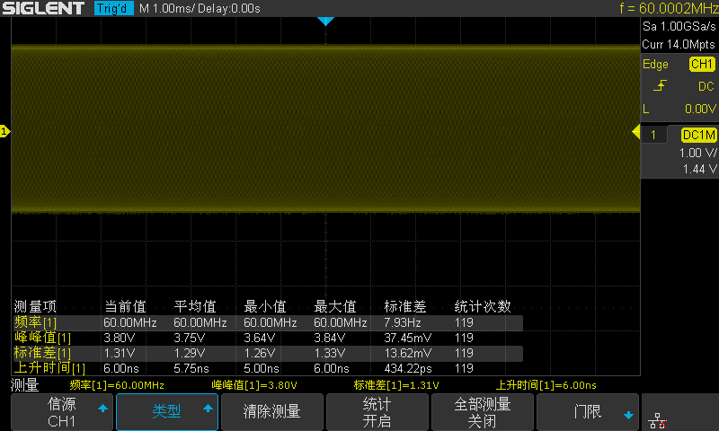 数字示波器显示界面